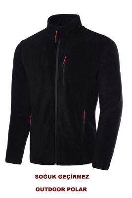 0110 Vizon Siyah Renk Kadın Erkek Outdoor Polar Erkek Polar Kadın Polar - 1