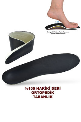 01HK Hakiki Deri Erkek Kadın Ortopedik Tabanlık Unisex Ortopedik Deri Taban - 1