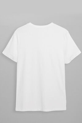 03535 Baskısız Oversize Erkek T-Shirt Düz Sade Renk T-Şhirt Üst Giyim - 6