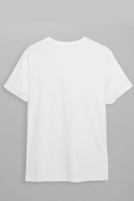 03535 Baskısız Oversize Erkek T-Shirt Düz Sade Renk T-Şhirt Üst Giyim - 6