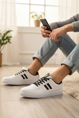 038 Rahat Taban Günlük Unisex Siyah Erkek Spor Ayakkabı - 2