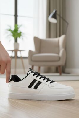 038 Rahat Taban Günlük Unisex Siyah Erkek Spor Ayakkabı - 9