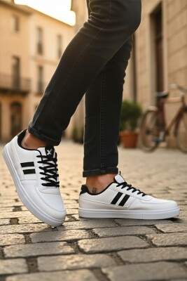 038 Rahat Taban Günlük Unisex Siyah Erkek Spor Ayakkabı - 10