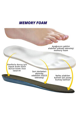 05 Memmory Ayakkabı İçi Ortopedik Tabanlık Yumuşak Ortopedik Tabanlık - 5