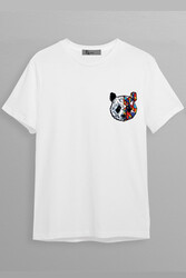 ISPARTALILAR - 05050 Panda Baskılı Oversize Erkek T-Shirt Siyah Beyaz Erkek T-Şhirt 