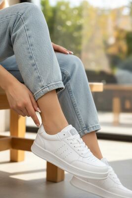 1011 Hazır Taban Unisex Spor Ayakkabı Bağcıklı Rahat Sneaker - 18