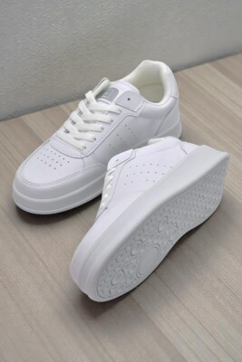 1011 Hazır Taban Unisex Spor Ayakkabı Bağcıklı Rahat Sneaker - 34