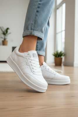 1011 Hazır Taban Unisex Spor Ayakkabı Bağcıklı Rahat Sneaker - 7