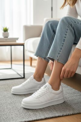 1011 Hazır Taban Unisex Spor Ayakkabı Bağcıklı Rahat Sneaker - 9