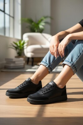 1011 Hazır Taban Unisex Spor Ayakkabı Bağcıklı Rahat Sneaker - 4