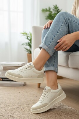 1011 Hazır Taban Unisex Spor Ayakkabı Bağcıklı Rahat Sneaker - 22