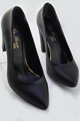 ISPARTALILAR - 115 Siyah Stiletto Kadın Topuklu Ayakkabı Abiye Düğün Nişan Rahat Kalıp
