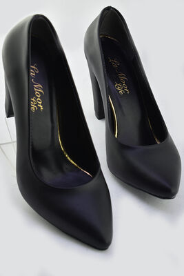 115 Siyah Stiletto Kadın Topuklu Ayakkabı Abiye Düğün Nişan Rahat Kalıp - 1