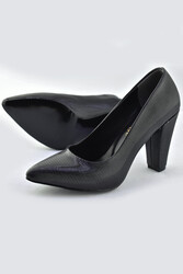 115 Siyah Stiletto Kadın Topuklu Ayakkabı Abiye Düğün Nişan Rahat Kalıp - 3