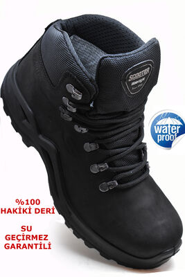 1221 Scooter Ortopedik SU GEÇİRMEZ Hakiki Deri Outdoor Erkek Bot Ayakkabı (40-45) - 1