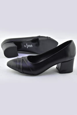 130-20 Siyah Stiletto Kadın Topuklu Ayakkabı Abiye Düğün Nişan - 3