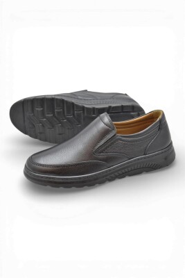 1387 Tam Ortopedik Taban %100 Hakiki Deri Erkek Ayakkabı Bağcıksız Casual Erkek Ayakkabı - 6