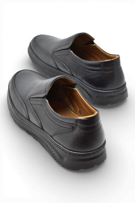 1387 Tam Ortopedik Taban %100 Hakiki Deri Erkek Ayakkabı Bağcıksız Casual Erkek Ayakkabı - 7