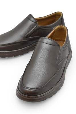 1387 Tam Ortopedik Taban %100 Hakiki Deri Erkek Ayakkabı Bağcıksız Casual Erkek Ayakkabı - 10