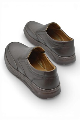 1387 Tam Ortopedik Taban %100 Hakiki Deri Erkek Ayakkabı Bağcıksız Casual Erkek Ayakkabı - 8