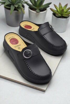 1504 Rahat Ortopedik Taban Günlük Kadın Terlik Önü Kapalı Kadın Terlik - ISPARTALILAR