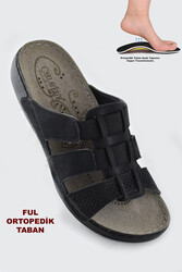 150988 CV TAM Ortopedik Taban Günlük Kadın Terlik Sandalet Lastik Yanlar - 4