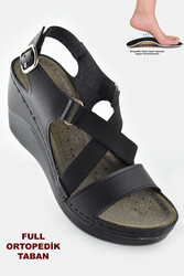 ISPARTALILAR - 170666 Cv TAM Ortopedik Dolgu Taban Kadın Sandalet Ayakkabı Yeni Sezon