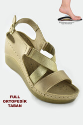  170666 Cv TAM Ortopedik Dolgu Taban Kadın Sandalet Ayakkabı Yeni Sezon - 2