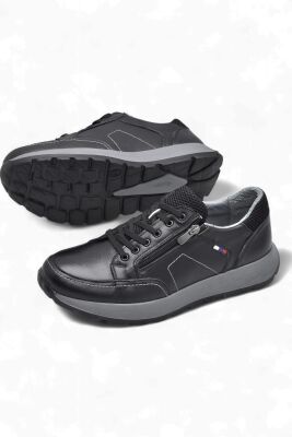 1751 Tam Ortopedik Taban Hakiki Deri Erkek Ayakkabı Fermuarlı Erkek Ayakkabı - 5