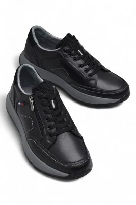 1751 Tam Ortopedik Taban Hakiki Deri Erkek Ayakkabı Fermuarlı Erkek Ayakkabı - 7