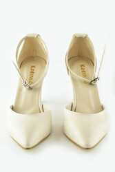 1952 Kadın Topuklu Ayakkabı 7,5 CM Abiye Düğün Nişan Kına Gecesi - 11