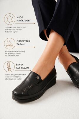 1nk Tam Ortopedik Taban Hafif Esnek Günlük Hakiki Deri Kadın Ayakkabı Kadın Casual Ayakkabı - 1