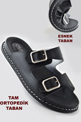 202351 CV TAM Ortopedik Taban Günlük Kadın Terlik Sandalet Beyaz Terlik - 2