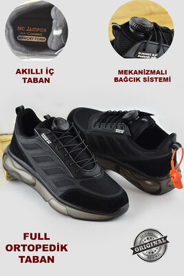 2174 Hafif Eva Ortopedik Memmory Taban Erkek Spor Ayakkabı Mekanızmalı Bağcık Jamper - 1