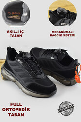 ISPARTALILAR - 2174 Hafif Eva Ortopedik Memmory Taban Erkek Spor Ayakkabı Mekanızmalı Bağcık Jamper