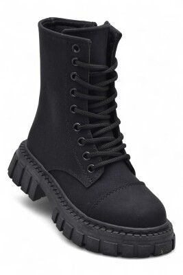 2395 Ortopedik Bağcıklı Fermuarlı Kız Çocuk Bot Ayakkabı İçi Yünlü Kız Çocuk Botu - ISPARTALILAR