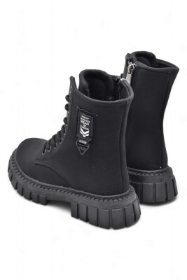 2396 Ortopedik Bağcıklı Fermuarlı Kız Çocuk Bot Ayakkabı İçi Yünlü Kız Çocuk Botu - 5