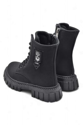 2396 Ortopedik Bağcıklı Fermuarlı Kız Çocuk Bot Ayakkabı İçi Yünlü Kız Çocuk Botu - 5