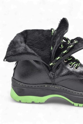 258 Ortopedik Bağcıklı Fermuarlı Kız Çocuk Bot Ayakkabı Kürklü Kız Çocuk Bot - 16