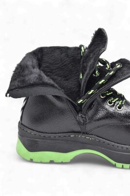 258 Ortopedik Bağcıklı Fermuarlı Kız Çocuk Bot Ayakkabı Kürklü Kız Çocuk Bot - 16