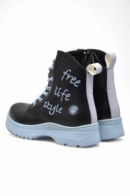 258 Ortopedik Bağcıklı Fermuarlı Kız Çocuk Bot Ayakkabı Kürklü Kız Çocuk Bot - 15