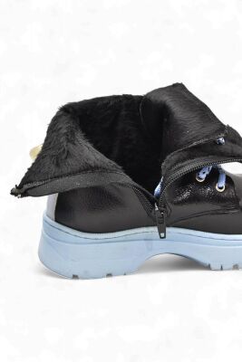 258 Ortopedik Bağcıklı Fermuarlı Kız Çocuk Bot Ayakkabı Kürklü Kız Çocuk Bot - 18