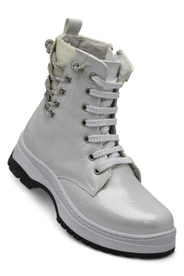 269 Ortopedik Bağcıklı Fermuarlı Kız Çocuk Bot Ayakkabı Kürklü Kız Çocuk Bot - 7