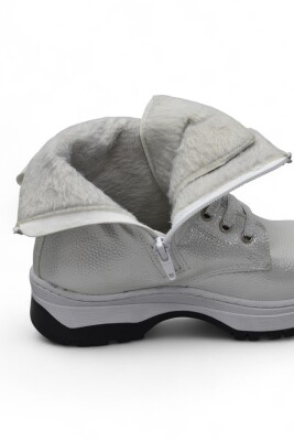 269 Ortopedik Bağcıklı Fermuarlı Kız Çocuk Bot Ayakkabı Kürklü Kız Çocuk Bot - 11