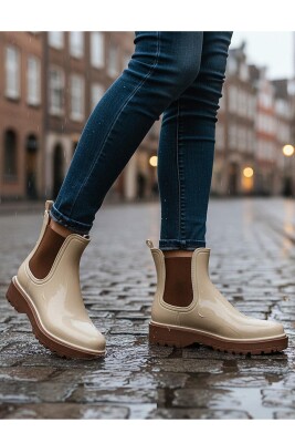 300-50 Ortopedik Taban Lastikli Günlük Kadın Bot Plastik Bot SU GEÇİRMEZ Kadın Bot - 5