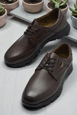 301 Ortopedik Topuk Masajlı Hakiki Deri Erkek Ayakkabı Kışlık Erkek Deri Ayakkabı - 6