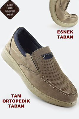 3025 TAM Ortopedik Taban İç Dış Hakiki Deri Günlük Erkek Ayakkabı Nubuk Süet Erkek Ayakkabı - 2