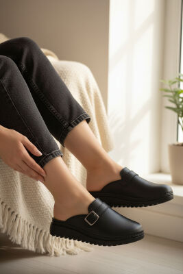 3102 Rahat Ortopedik Taban Günlük Kadın Terlik Önü Kapalı Kadın Terlik - 5