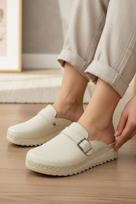 3102 Rahat Ortopedik Taban Günlük Kadın Terlik Önü Kapalı Kadın Terlik - 3