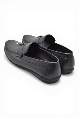 3289 Esnek Rahat Taban Siyah Hakiki Deri Erkek Ayakkabı Yazlık Casual Laofer Erkek Ayakkabı - 5